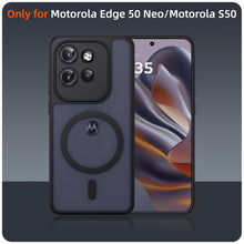 Carica l'immagine nel visualizzatore di Gallery, per Motorola Edge 50 Neo/Motorola S50 Cover Compatibile con MagSafe con 2 Pezzi Vetro Temperato,Custodia Magnetica Trasl