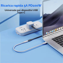 Carica l'immagine nel visualizzatore di Gallery, Cavo Prolunga USB C 1M, Cavo USB C Femmina a Maschio, Cavo Estensione USB Tipo C, Alta Velocità USB 3.2 10Gbps 5A/100W 4