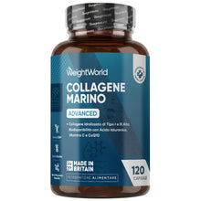 Carica l'immagine nel visualizzatore di Gallery, Collagene Marino Avanzato con Acido Ialuronico, Tipo I e III, Peptidi