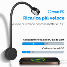 Carica l'immagine nel visualizzatore di Gallery, acegoo Lampada da lettura da parete LED 12v luce barca camper, dimmerabile collo di cigno flessibile DC12-24V comodino c