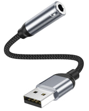 Carica l'immagine nel visualizzatore di Gallery, Adattatore audio da USB a jack da 3,5 mm per Cuffie, PC, PS4/PS, Linux