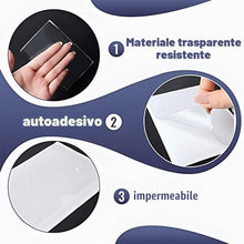 Carica l'immagine nel visualizzatore di Gallery, Porta assicurazione auto adesivo, 6 Pezzi Portabollo per Auto Impermeabili Parabrezza Trasparenti Porta Biglietti Parche