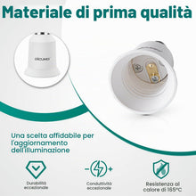 Carica l'immagine nel visualizzatore di Gallery, DiCUNO Adattatore da E14 a E27, Socket Converter Socket Adapter, 2 Pezzi