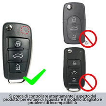 Carica l'immagine nel visualizzatore di Gallery, SUPALAND Guscio Chiave di Ricambio a 3 Tasti Per Telecomando Auto Con Lama Compatibile Con Audi A1 A2 A3 A4 A6 Q1 Q3 Q5 