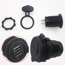 Carica l'immagine nel visualizzatore di Gallery, Presa USB per Auto, Dujelixa Dual 5V/2.1A USB rosso Impermeabile 12v Presa, Caricabatteria per auto con fusibile da 60 c