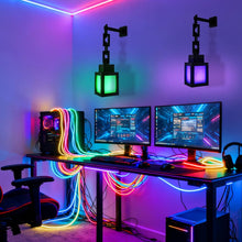 Carica l'immagine nel visualizzatore di Gallery, Lanterna Notturna 3D Pixelated, 16 Colori Pixelated Lantern
