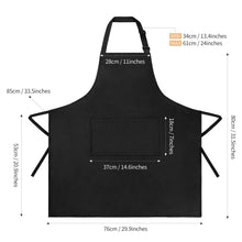 Carica l'immagine nel visualizzatore di Gallery, Viedouce 2 Pezzi Grembiule da Cucina Chef,Grembiule da Ristorante BBQ Bar Chef Cucina,Regolabile Grembiuli con Tasche Ch