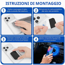 Carica l'immagine nel visualizzatore di Gallery, 6 Pezzi Placche Metallo Universale Adesivo per Porta Cellulare, Calamita per Cellulare Auto, Placche Metallo Universale 