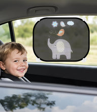 Carica l'immagine nel visualizzatore di Gallery, Parasole per auto con protezione UV (set da 2), 44 x 36 cm, parasole per bambini con 8 ventose, protezione solare per fi