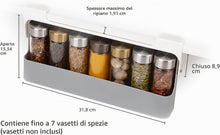 Carica l'immagine nel visualizzatore di Gallery, Joseph Joseph CupboardStore, Porta Spezie da Sottopensile per la Cucina, Organizer Spezie Cucina, Grigio