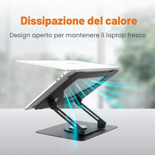 Carica l'immagine nel visualizzatore di Gallery, GRIFEMA Supporto PC Portatile, Laptop Stand con Base Girevole 360°