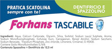 Carica l'immagine nel visualizzatore di Gallery, Forhans, Kit Tascabile da Viaggio, Confezione Composta da Dentifricio Gengivario Special con Zinco Cloruro e Spazzolino, Ideale Fuori Casa, per Igiene Orale, Gengive Sane, Dentifricio Formato 12,5 ml