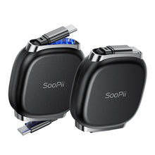 Carica l'immagine nel visualizzatore di Gallery, SOOPII 240W Cavo USB C Retrattile con Archiviazione magnetico (1m,2 Pezzi)