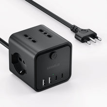 Carica l'immagine nel visualizzatore di Gallery, Ciabatta Elettrica Multipresa con 4 Prese Universali 10/16A ITA e Schuko, 2 M Prolunga Elettrica con 2 USB A+2 USB C,Pre