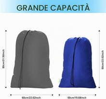 Carica l'immagine nel visualizzatore di Gallery, OTraki 2 Pezzi Sacchi da Biancheria Coulisse 50 x 60 cm Sacco della Biancheria Pieghevole Sacchetti per Vestiti Sporchi Borse Portaoggetti Pieghevole Salvaspazio per Dormitorio Lavanderia Bagno Camp
