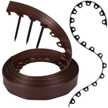Carica l'immagine nel visualizzatore di Gallery, GARDENIX Bordo flessibile per prato, in plastica, resistente alle intemperie, rotondo, per aiuole, 10 m, 20 ancore, alte