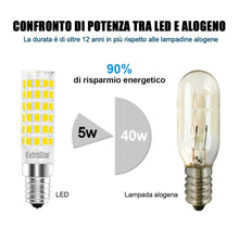 Carica l'immagine nel visualizzatore di Gallery, Lampadina LED E14, 5W (equivalenti a 40 W),6500K,luce bianco freddo,base in ceramica, piccola vite non dimmerabile per c