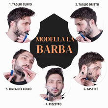 Carica l'immagine nel visualizzatore di Gallery, Strumento per modellare la barba da uomo con pettine integrato, modello trasparente per pettine, baffi, basette, mascell