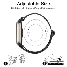 Carica l'immagine nel visualizzatore di Gallery, Vancle Cinturino per Xiaomi Mi Band 8 &amp; Mi Band 9 Orogolio, Elastico Sport Cinturini in Nylon per Xiaomi Mi Smart Band 8