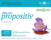 Carica l'immagine nel visualizzatore di Gallery, Bios Line Vitacalm Propositiv Integratore Alimentare con Safranyl, Bacopa e Acido Folico, 30 Compresse