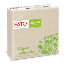 Carica l'immagine nel visualizzatore di Gallery, Fato - Tovaglioli Natural di Carta Monouso Piegati in 4, Ecologici, Confezione da 50 tovaglioli, Formato 33x33, 2 veli, 
