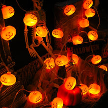 Carica l'immagine nel visualizzatore di Gallery, Luci led Batteria Halloween Zucca 3 Metri 20 LED IP65 Impermeabile Decorazioni Casa