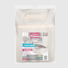 Carica l'immagine nel visualizzatore di Gallery, La Briantina Scatola Guardaroba con Coperchio 30x40x13 cm – Organizer Armadio con Maniglia, Rivestimento in TNT e Struttura in Cartone, Tasca Porta Etichetta, Colore Casuale Grigio o Beige