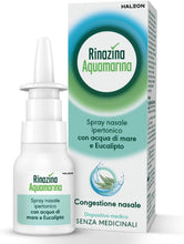 Carica l'immagine nel visualizzatore di Gallery, Rinazina Aquamarina Spray Nasale Ipertonico Acqua Mare e Eucalipto, 20 ml