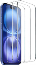 Carica l'immagine nel visualizzatore di Gallery, 3 Pezzi Vetro Temperato Compatibile per iPhone 16, iPhone 15, iPhone 15 Pro Pellicola Protettiva 6,1 Pollici Durezza 9H 
