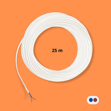 Carica l'immagine nel visualizzatore di Gallery, Cavo Elettrico Piatto 25 metri (Bianco piatto 2x0,75)