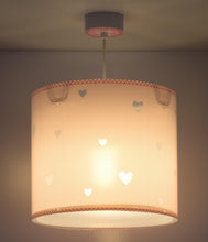 Carica l'immagine nel visualizzatore di Gallery, Lampada a sospensione per bambini Dalber Sweet Dreams, cuori rosa, E27, 62012MS, lampade per bambini, cameretta da bambi