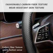 Carica l'immagine nel visualizzatore di Gallery, Fibra di Carbonio Coprivolante Auto,Sicuro e Antiscivolo Accessori Auto per Uomini e Donne,Universale 38cm Copri Volante