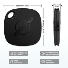 Carica l'immagine nel visualizzatore di Gallery, VOCOlinc Tag 2 Pezzi, Bluetooth Localizzatore Chiavi Compatibile con Apple Dov’è App (solo iOS, NON per Android), Trova 