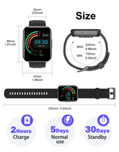 Carica l'immagine nel visualizzatore di Gallery, Smartwatch Uomo Donna Chiamate Bluetooth Smart Watch con Contapassi Cardiofrequenzimetro da Polso Saturimetro Orologio F