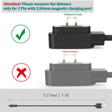 Carica l'immagine nel visualizzatore di Gallery, Tobfit Caricatore Smartwatch Universale, 2 Pin 2,84mm Magnetico Caricabatterie Smartwatch, Cavo ricarica smartwatch, Ric