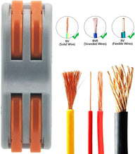 Carica l'immagine nel visualizzatore di Gallery, CESFONJER Compact Connettore, Morsettiera a Barra di Pressione Bilaterale a 4 fori, Grigio Conduttori Assortiti Connetto