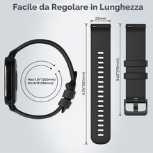 Carica l'immagine nel visualizzatore di Gallery, 22mm Cinturino per Xiaomi Redmi Watch 5 Active/5 Lite,Cinturino Morbido Silicone per Amazfit Active Max da Donna Uomo