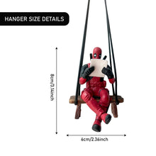 Carica l'immagine nel visualizzatore di Gallery, Ciondolo per Auto, Simpatico Ciondolo Deadpool, Altalena Ciondolo a Forma Oscillante, Ciondolo per Specchietto Retroviso