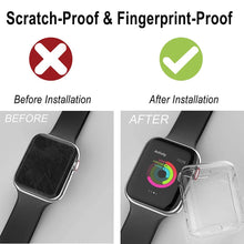 Carica l'immagine nel visualizzatore di Gallery, CCLKHY 2 Pezzi Cover Compatibile con Apple Watch Series 4 5 6 SE 44mm Cover Morbide, Custodia Proteggi Schermo Trasparen