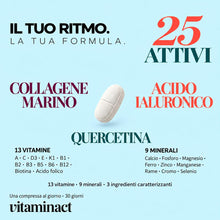 Carica l'immagine nel visualizzatore di Gallery, Multivitaminico Donna – Con Collagene Marino + Acido Ialuronico - Completo di Vitamine e Minerali - Per Donna Fino ai 50