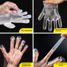 Carica l'immagine nel visualizzatore di Gallery, 300 pcs Guanti in plastica trasparente monouso guanti trasparenti per la cucina la pulizia la colorazione dei capelli