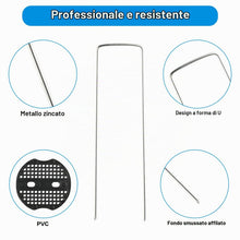 Carica l'immagine nel visualizzatore di Gallery, 70 Picchetti Giardino e 30 Rondelle, 15cm Picchetti Telo Pacciamatura