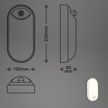 Carica l'immagine nel visualizzatore di Gallery, BRILONER - Lampada da parete a LED per esterni IP65 con rilevatore di movimento, portata fino a 6 m, rilevamento a 100 g