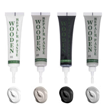 Carica l'immagine nel visualizzatore di Gallery, AOOWU Kit di Riparazione di Mobili, 4 Colori Set di Riparazione in Laminato, Kit di Riparazione per Legno, Stucco per Le