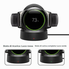 Carica l'immagine nel visualizzatore di Gallery, Simpeak Caricatore Supporto Compatibile per Samsung Gear S3/Gear S2/Gear Sport Watch, 2 en 1 Caricabatterie Stand con Ca