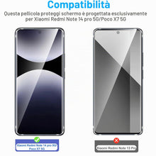 Carica l'immagine nel visualizzatore di Gallery, 3 Pezzi, Vetro Temperato per Xiaomi Redmi Note 14 pro 5G /Poco X7 5G, 9H Durezza HD Trasparente Pellicola Prottetiva, An