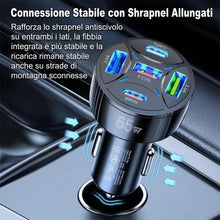 Carica l'immagine nel visualizzatore di Gallery, Caricatore Auto USB C Accendisigari 65W, Presa Multi USB Rapida a 5 Porte