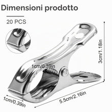 Carica l'immagine nel visualizzatore di Gallery, 20 Pezzi Clips per Serre in Acciaio Inox Resistenti al Vento Accessori per Serra Clip per Telo Ombreggiante Clip di Sost