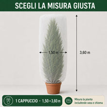 Carica l'immagine nel visualizzatore di Gallery, WENZO Telo Antigelo per Piante, 1 Cappuccio TNT 150 × 360 cm, Bianco