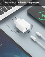 Carica l'immagine nel visualizzatore di Gallery, Caricatore iPhone Apple Certificato MFi,20W Caricatore Rapido iPhone Caricatore USB C con 2M Lightning Cavo per iPhone 1